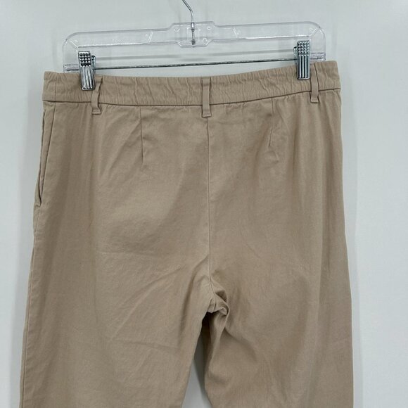 J. JILL Women's Khaki Tan Linen Blend Stretch Straight Leg Office Pants Size 8 - Picture 5 of 7